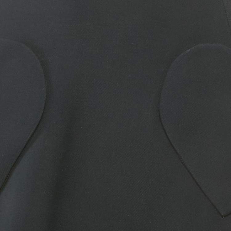 Pre Owned Christian Dior Black Wool Heart Pocket Detail Mini Skirt S