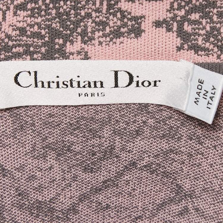 Pre Owned Christian Dior Pink Touile de Joeuy Knit Short Sleeve Shirt M