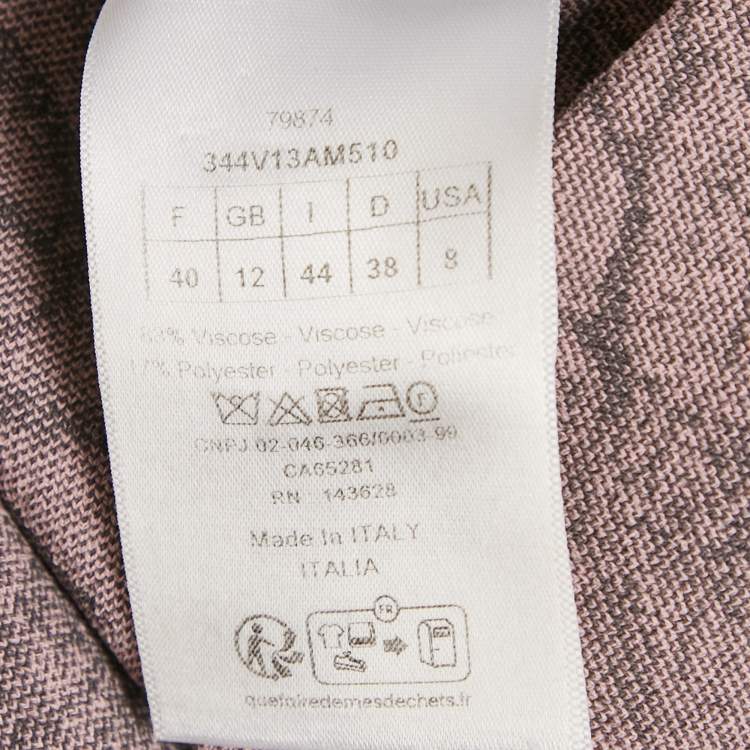 Pre Owned Christian Dior Pink Touile de Joeuy Knit Short Sleeve Shirt M