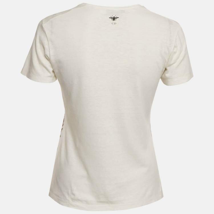 Pre Owned Christan Dior White Printed Cotton Brutal Journey Of The Heart T-Shirt XS  