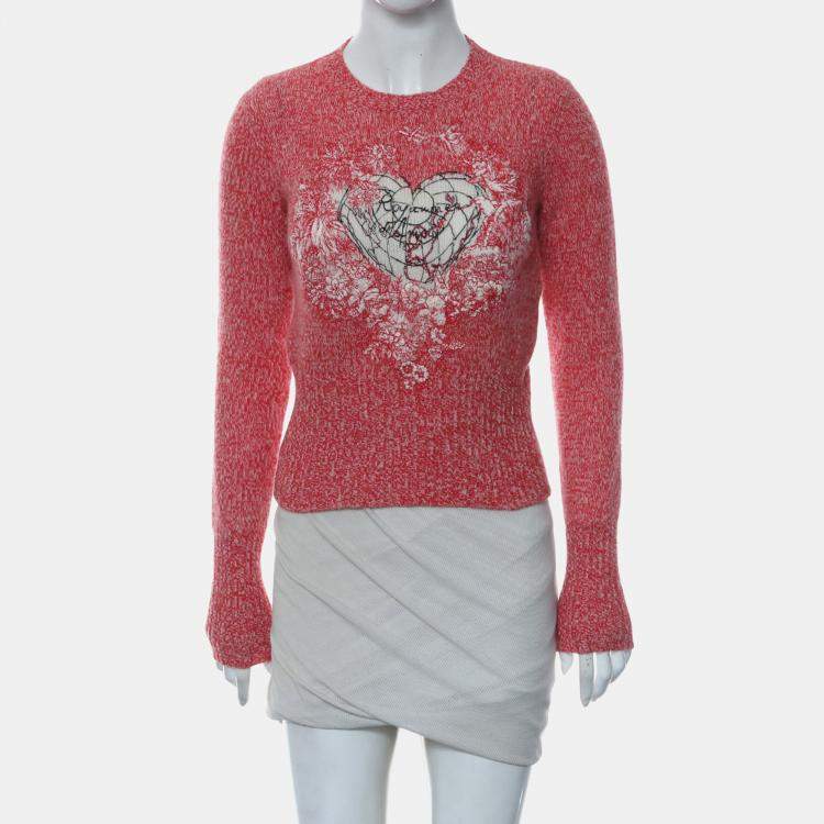 Pre Owned Dior Knitted Embroidered Sweater