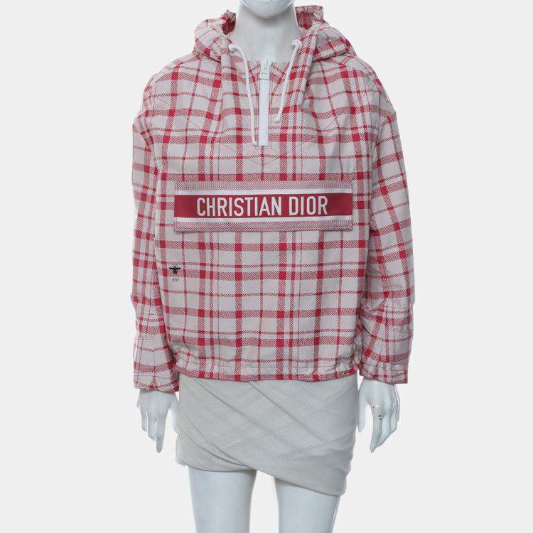Pre Owned Dior Oversized Checkered Hooded Jacket