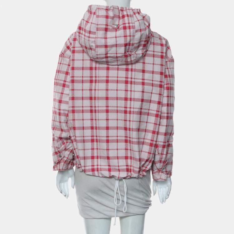 Pre Owned Dior Oversized Checkered Hooded Jacket