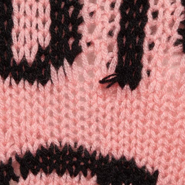 Pre Owned Christian Dior Pink J'Adior Cashmere Knit Sweater S