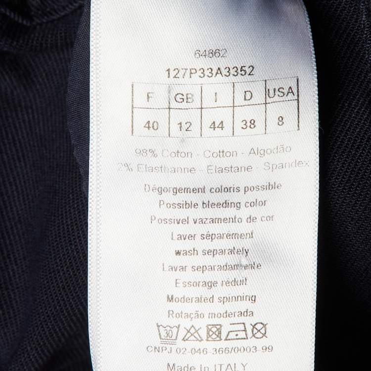 Pre Owned Dior Dark Blue Cotton Culottes M