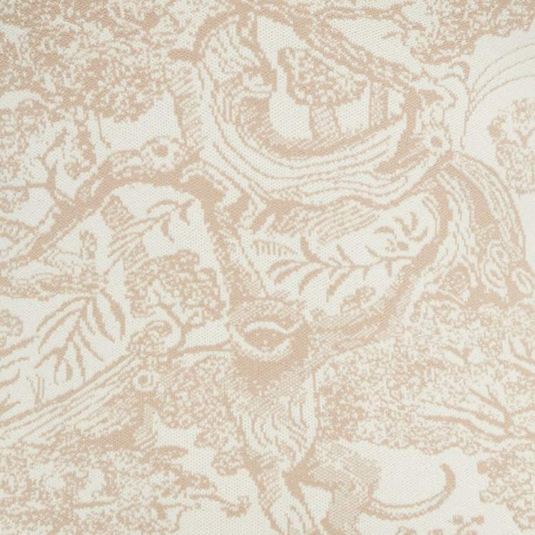 Pre Owned Dior Beige Toile de Jouy Knit Dioriviera One-Piece Swimsuit S