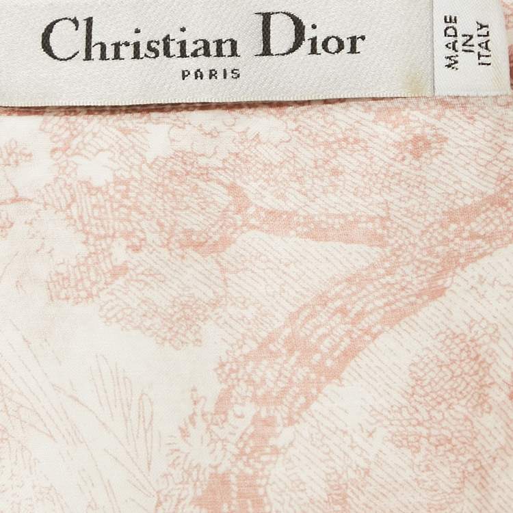 Pre Owned Christian Dior Pink Toile de Jouy Voile Tunic S