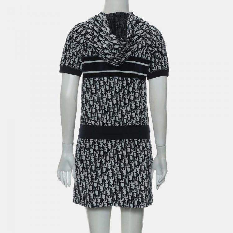 Pre Owned Dior Velour Hooded Dress Size XS