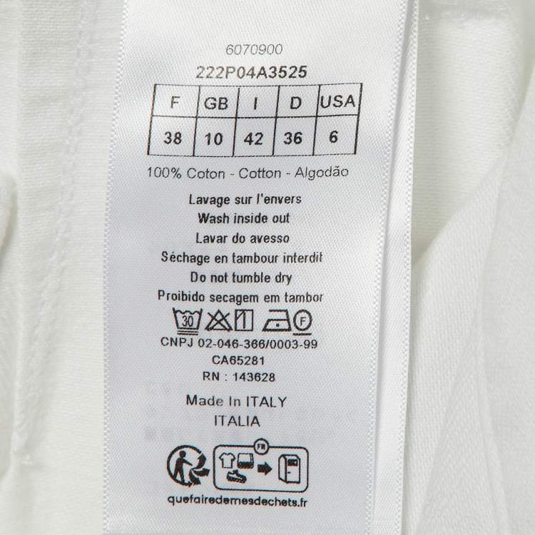 Pre Owned Dior White Denim Wide Leg Jeans M/Waist 29"
