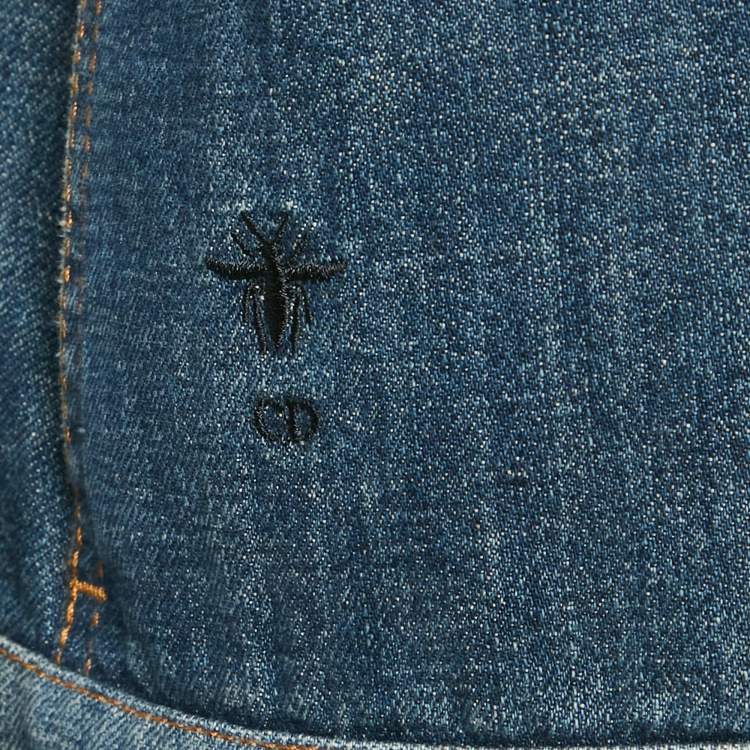 Pre Owned Dior Blue Denim Jacket and Pants Set M