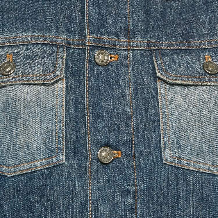 Pre Owned Dior Blue Denim Jacket and Pants Set M