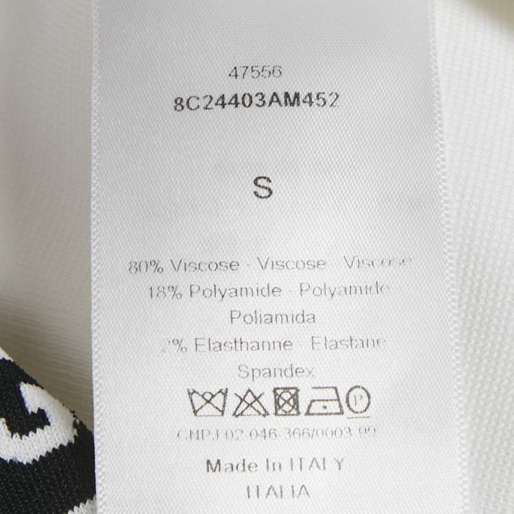Pre Owned Christian Dior White Jersey Logo Waist Band J'adior Brief Shorts S 