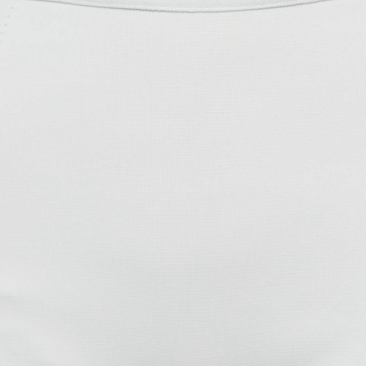 Pre Owned Christian Dior White Jersey Logo Waist Band J'adior Brief Shorts S 