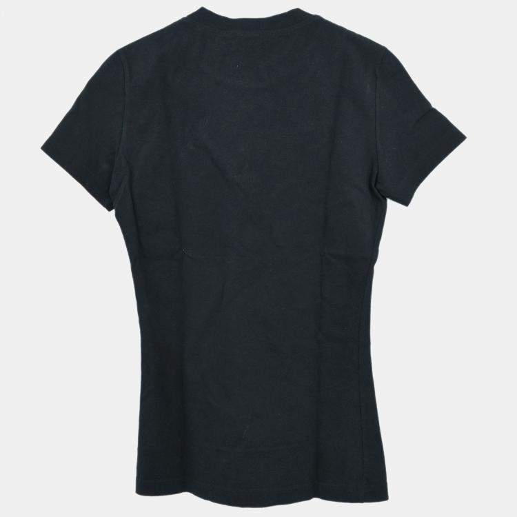Pre Owned Christian Dior Black Short Sleeve T-shirt Size Small