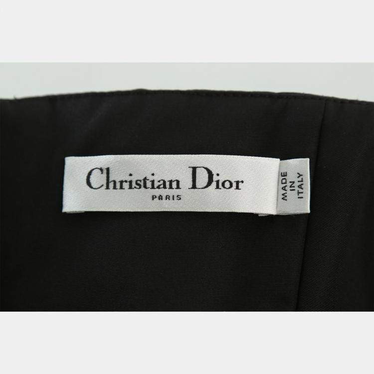 Pre Owned Dior 2023 S/S Black Silk Bustier Mini Dress M