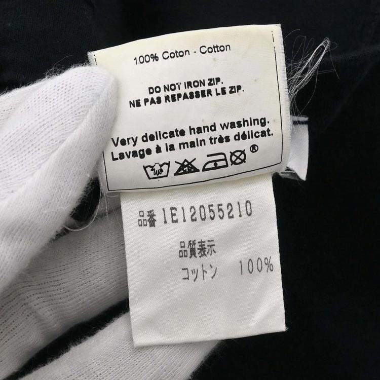 Pre Owned Christian Dior Black Cotton Short Sleeve T-shirt M