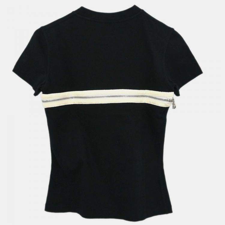 Pre Owned Christian Dior Black Cotton Short Sleeve T-shirt M