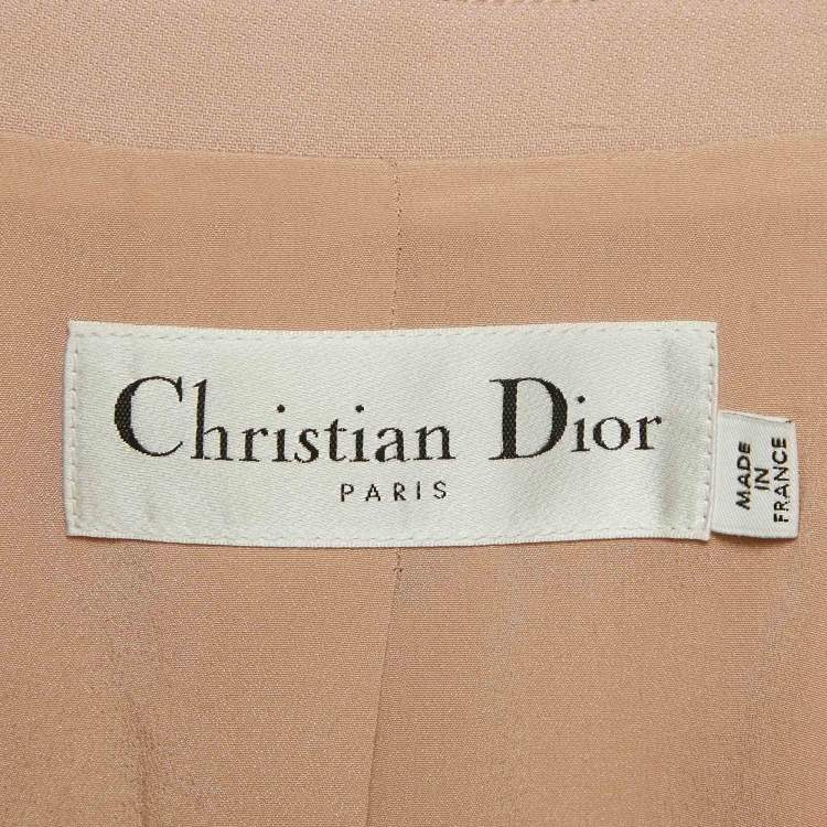Pre Owned Christian Dior Dusty Rose Wool Blend Jacket M 