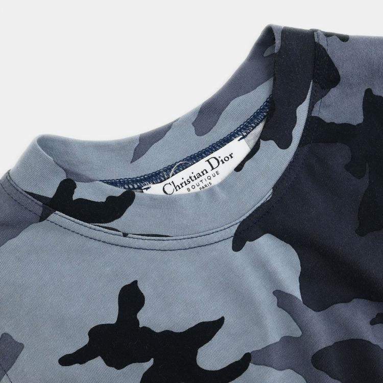 مملوكة مسبقًا Christian Dior Sleeveless Gray Camouflage Tank Top S