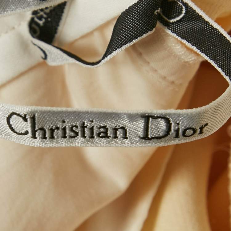 Pre Owned Dior Cream Wool Blend Capri Pants S