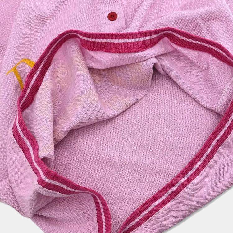 Pre Owned Christian Dior Pink Cotton Short Sleeve Top M