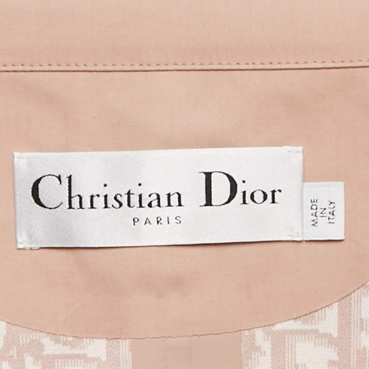 Pre Owned Christian Dior Beige Cotton Trench Coat L