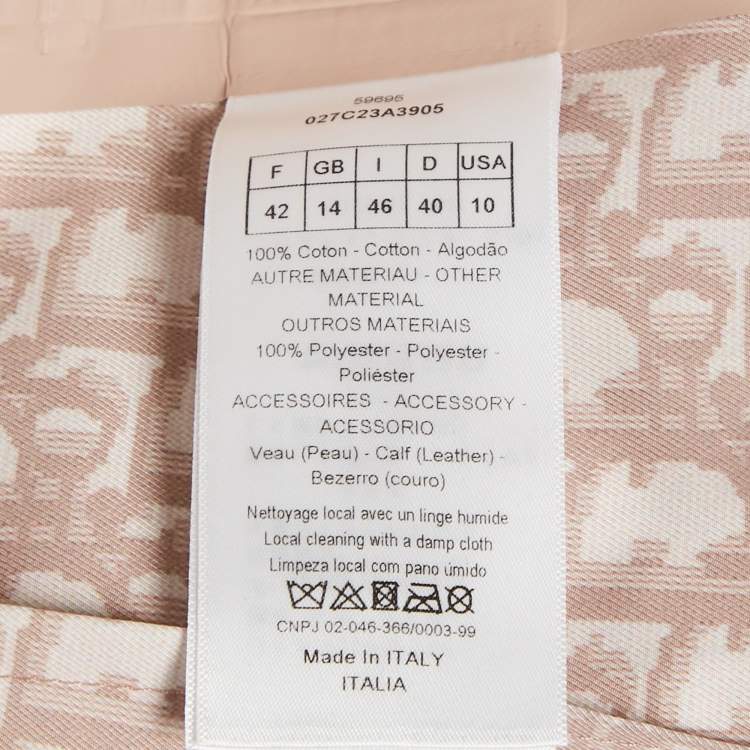 Pre Owned Christian Dior Beige Cotton Trench Coat L