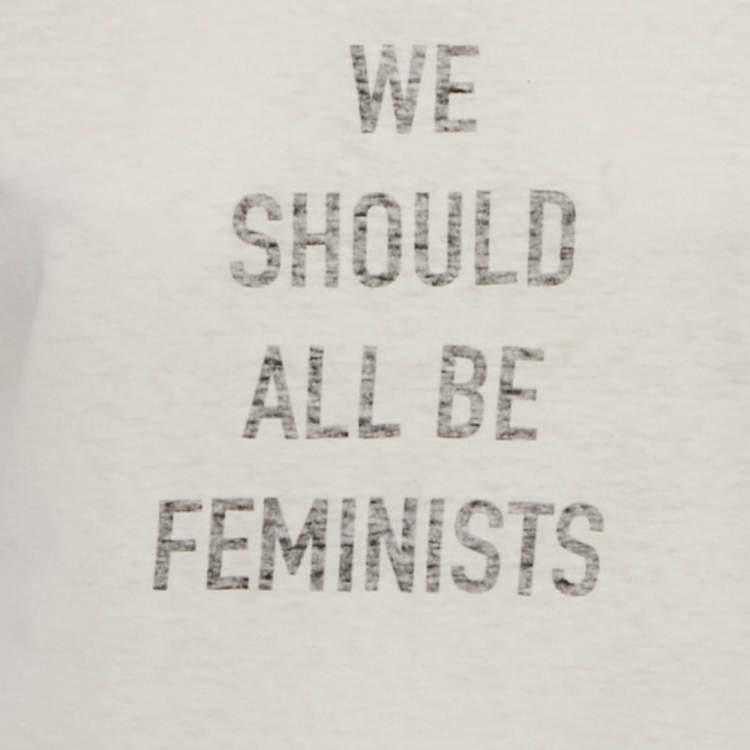 Pre Owned تي شيرت كريستيان ديور جيرسي مطبوع أبيض مائل بسحاب مقاس صغير - إكس سمول