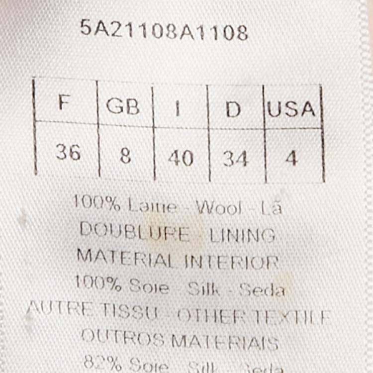 Pre Owned Christian Dior Pink Wool Sleeveless A-Line Dress S