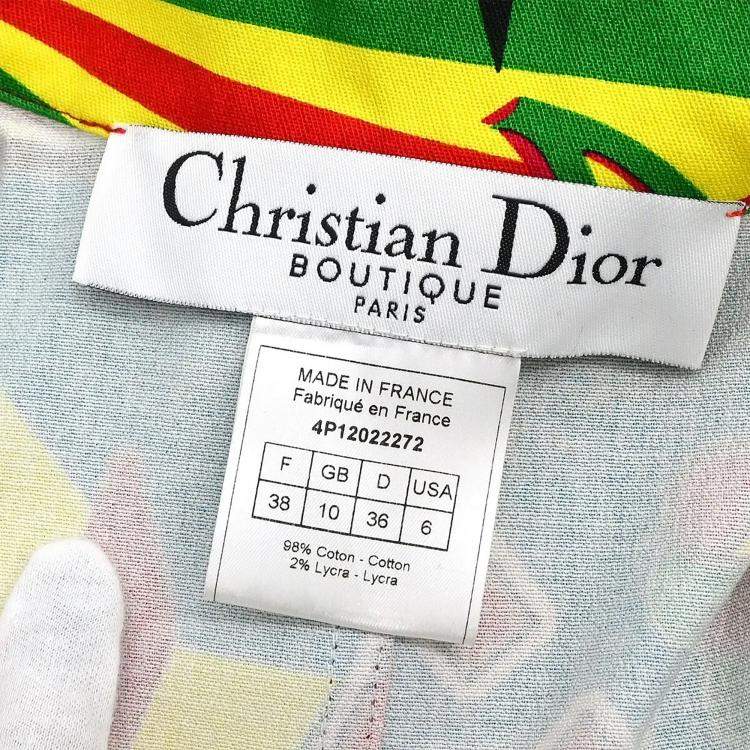 Pre Owned Christian Dior Sleeveless Vest Top Yellow  F 38