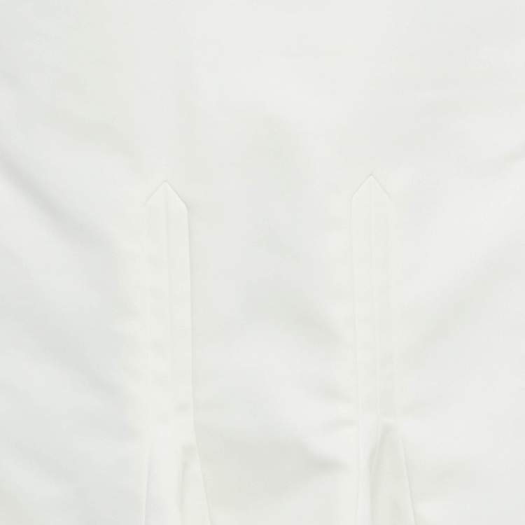 مملوكة مسبقًا Christian Dior White Cotton Flared Mini Dress M