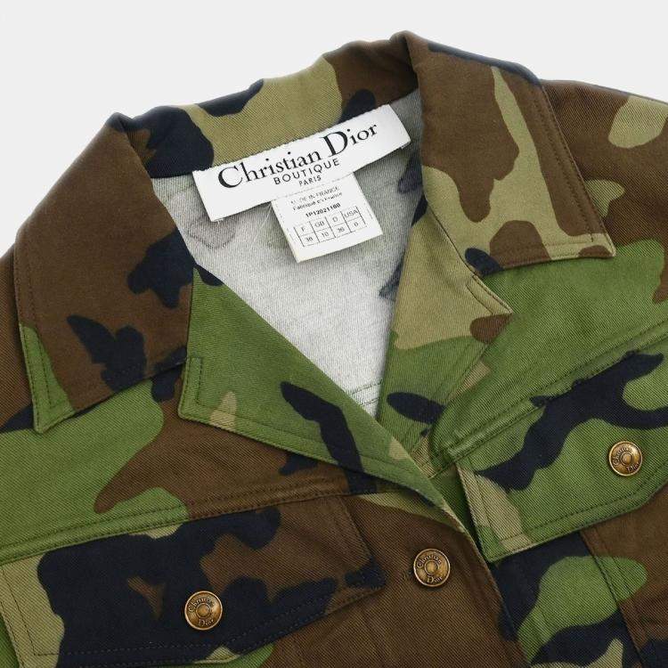 Pre Owned Christian Dior Jacket Camouflage Khak M