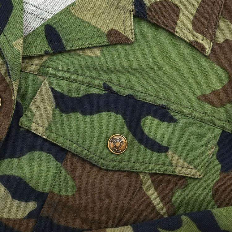 Pre Owned Christian Dior Jacket Camouflage Khak M