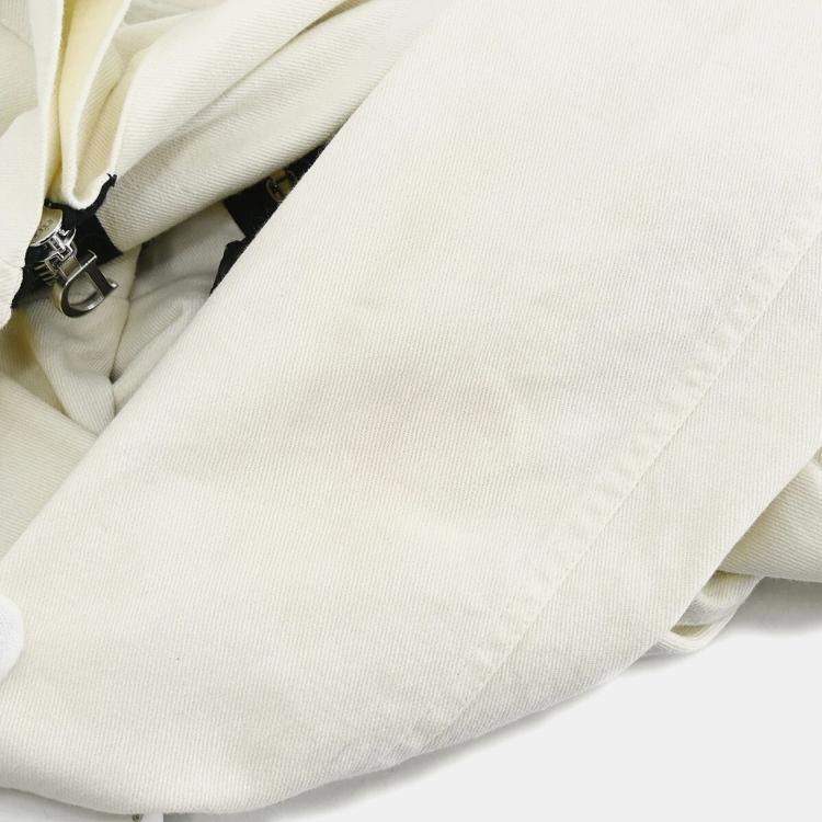 Pre Owned Christian Dior Zip Up Jacket White M