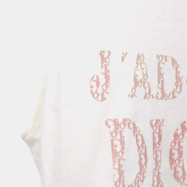 Pre Owned Christian Dior Sleeveless Tank Top White M