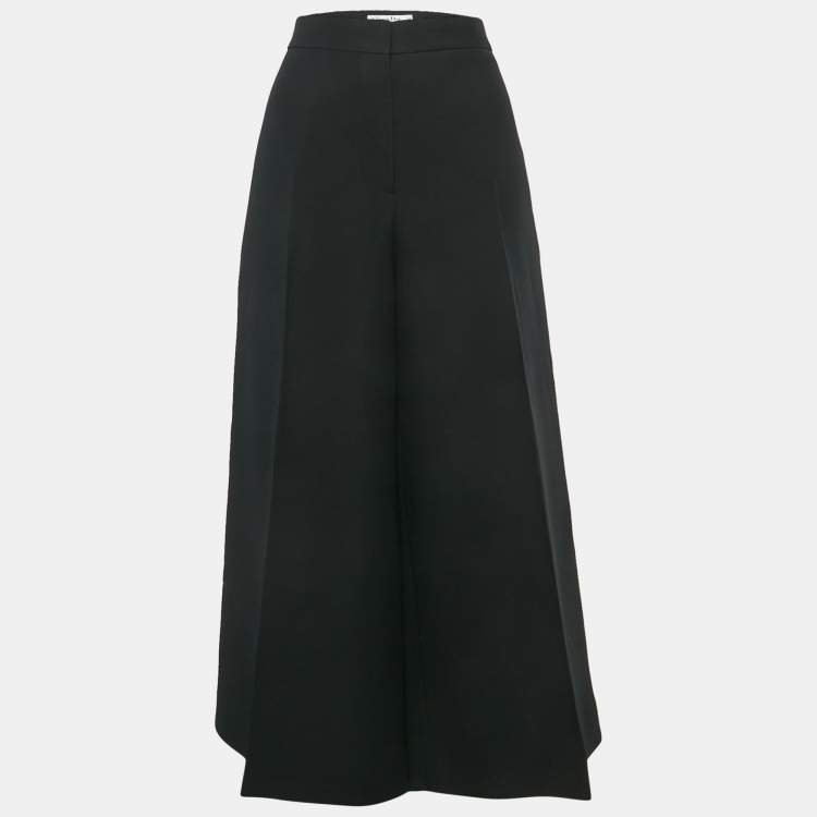 Pre Owned Christian Dior Black Wool Culottes XL
