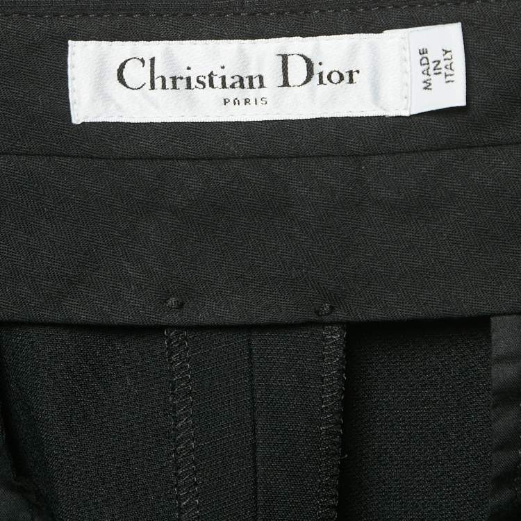 Pre Owned Christian Dior Black Wool Culottes XL