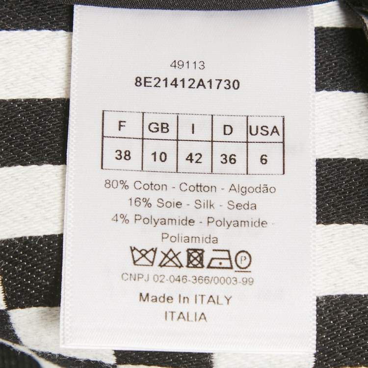 Pre Owned Christian Dior Black Checked Cotton Blend Shorts M