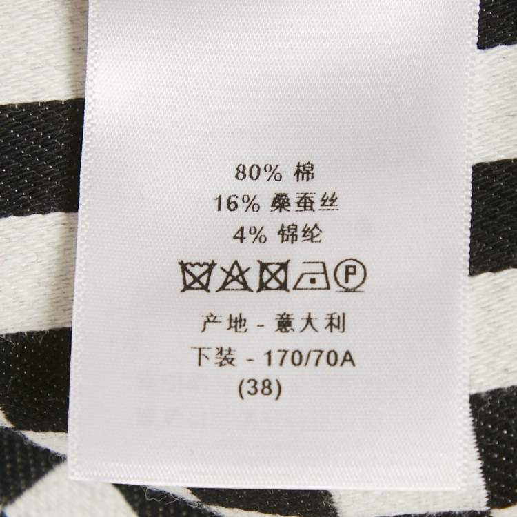 Pre Owned Christian Dior Black Checked Cotton Blend Shorts M