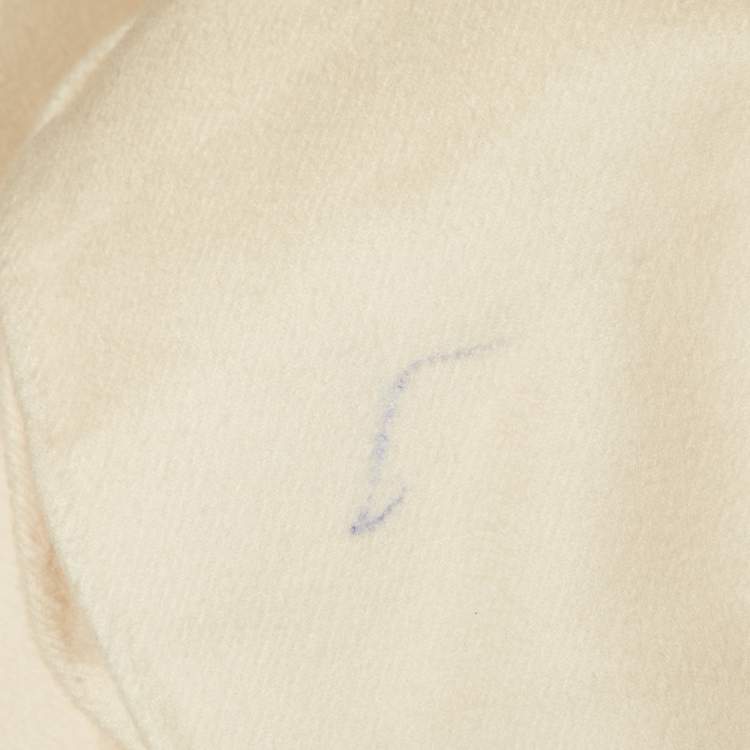 مملوكة مسبقًا Christian Dior Cream Cashmere Double Breasted Mini Dress L