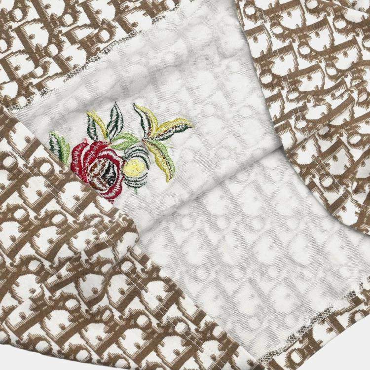 Pre Owned Christian Dior Trotter Sleeveless Tank Top Brown S