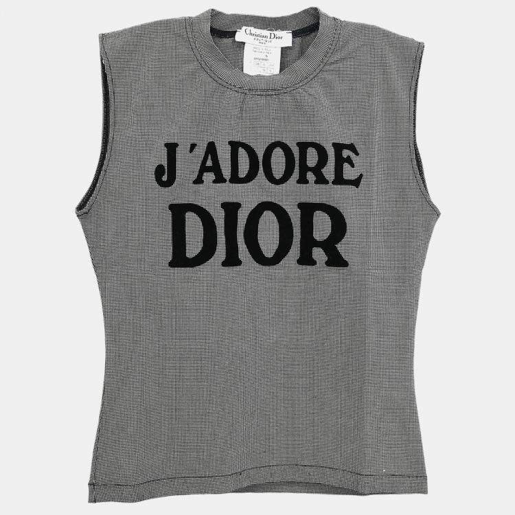 Pre Owned Christian Dior Sleeveless Tank Top Gray S