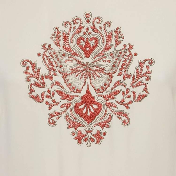 Pre Owned Christian Dior Beaded Silk Pleated Midi Dress M