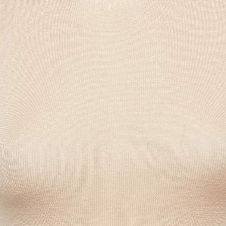 مملوكة مسبقًا توب كريستيان ديور صوف وردي بترتر برقبة مرتفعة مقاس صغير (سمول)