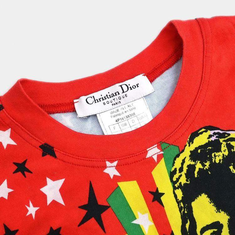 Pre Owned Christian Dior Sleeveless Tank Top Dior Mania Red M