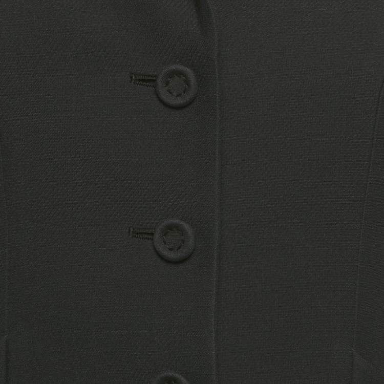 مملوكة مسبقًا Christian Dior Black Wool 30 Montaigne Bar Jacket S
