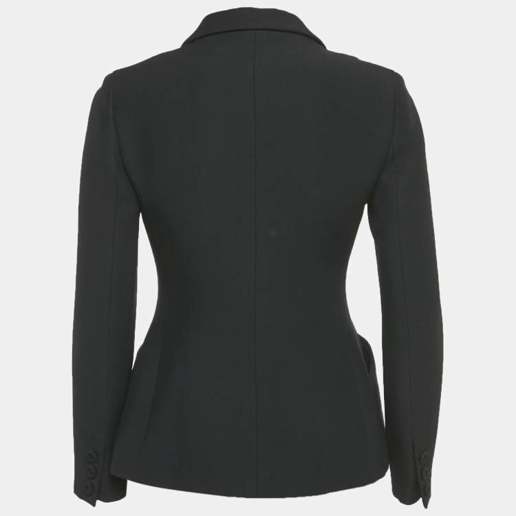مملوكة مسبقًا Christian Dior Black Wool 30 Montaigne Bar Jacket S