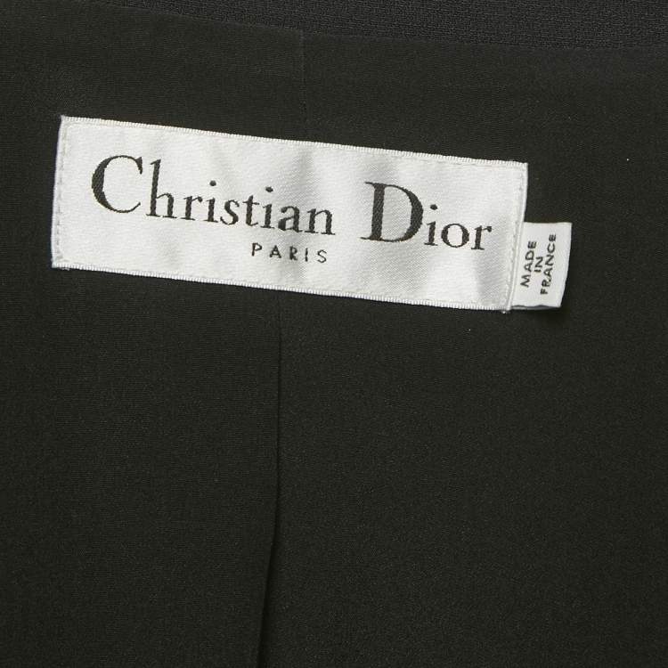 مملوكة مسبقًا Christian Dior Black Wool 30 Montaigne Bar Jacket S