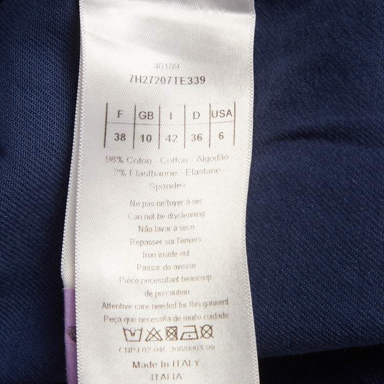 Pre Owned Christian Dior Blue Denim Jacket & Pants Set M