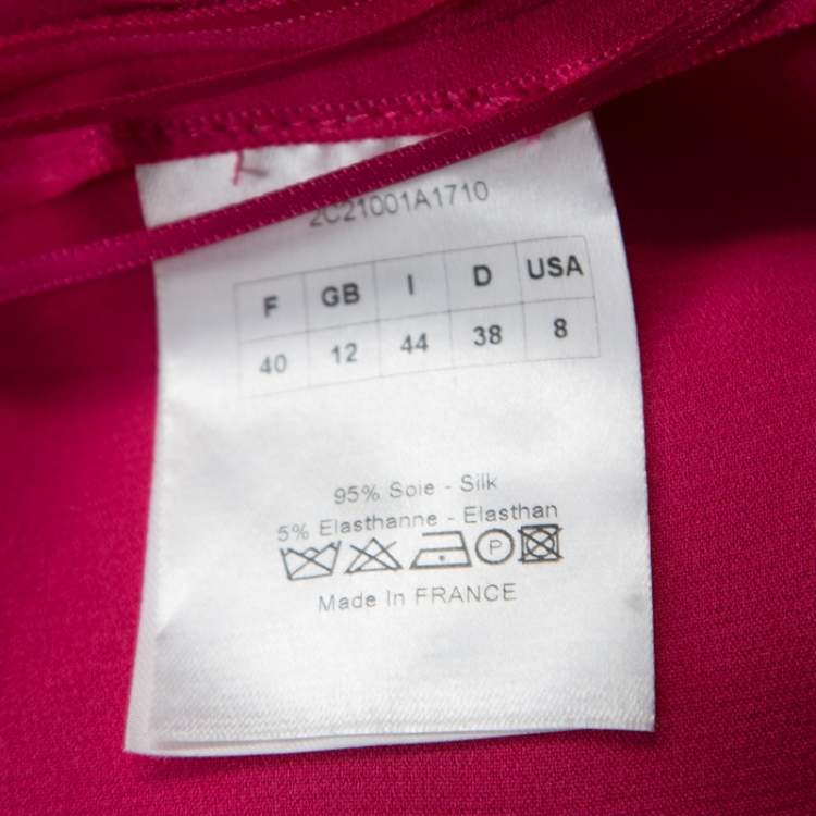 Pre Owned Dior Pink Crepe Neck Tie Draped Back Detail Sleeveless Jumpsuit M
